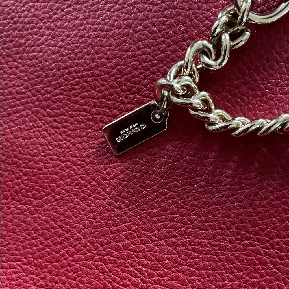 Coach Cherry Red Leather Shoulder Bag - Picture 5 of 5